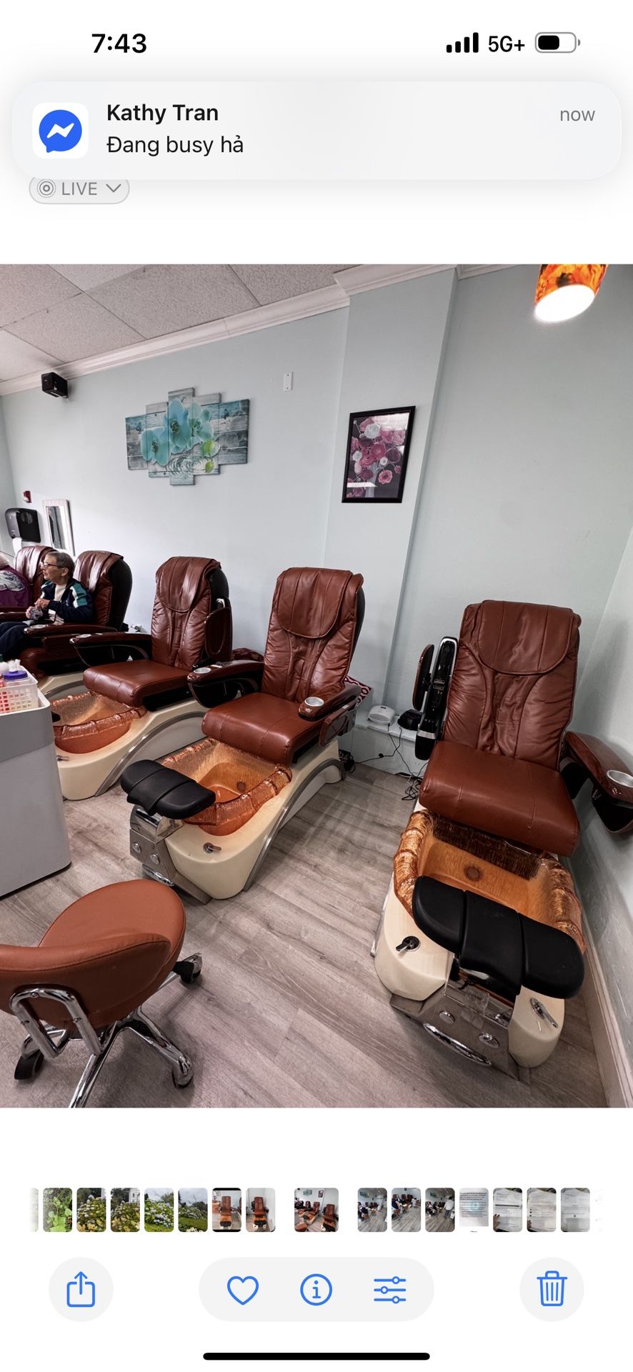 5 Spa Pedicure Chairs $200 Each Pick Up ASAP