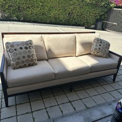 Fairfield Chair Company Designer Sofa – Solid Wood Frame – Made in USA