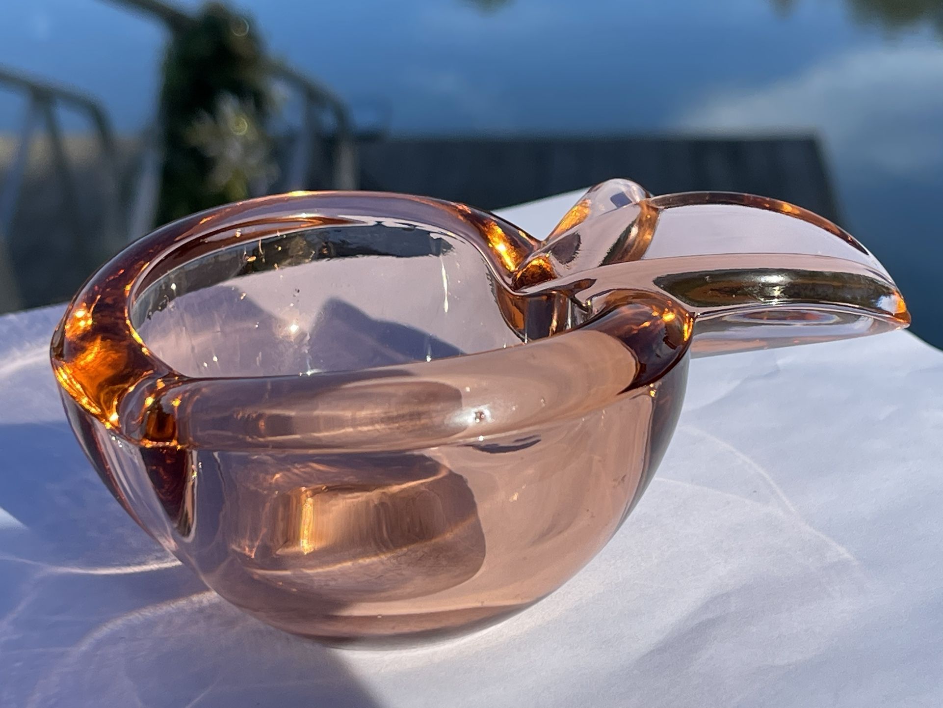 Vintage Italian Peedee Glass apple/ Peach