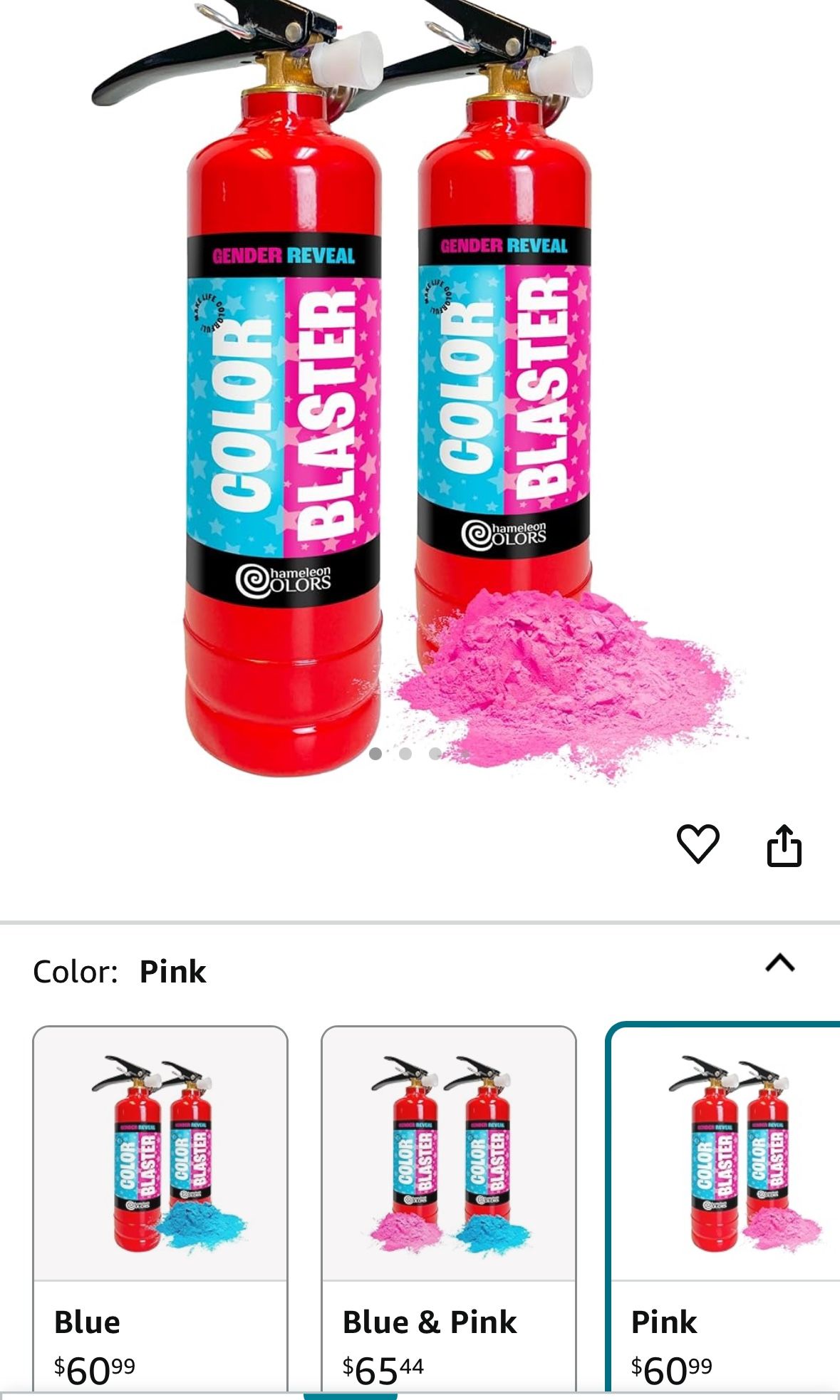 Gender Reveal Color Blaster Pink Girl