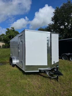🦅Quality Cargo Trailer Brand 🆕 7x16 Ta Tandem Axle PLYCORE 0.080 🔥