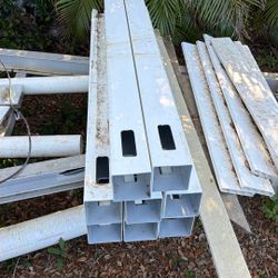 Six Foot 6 Feet PVC White Vinyl Posts 5x5