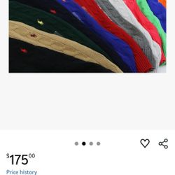 Polo Ralph Lauren Winter Knitted Sweaters Accepting Offers, Cash & Pick Up at Jersey City Only 
