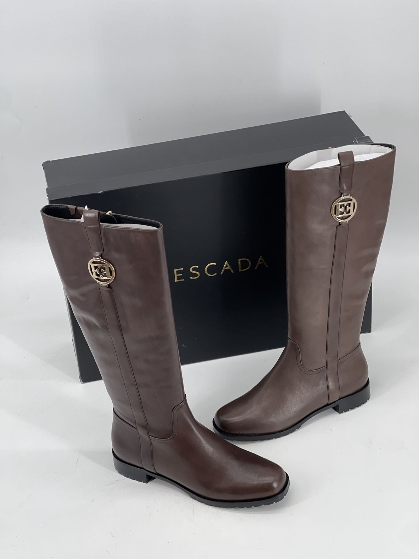 Escada Boots With Gold Detail