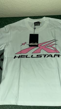 Pink and White Hellstar T-Shirt Size S