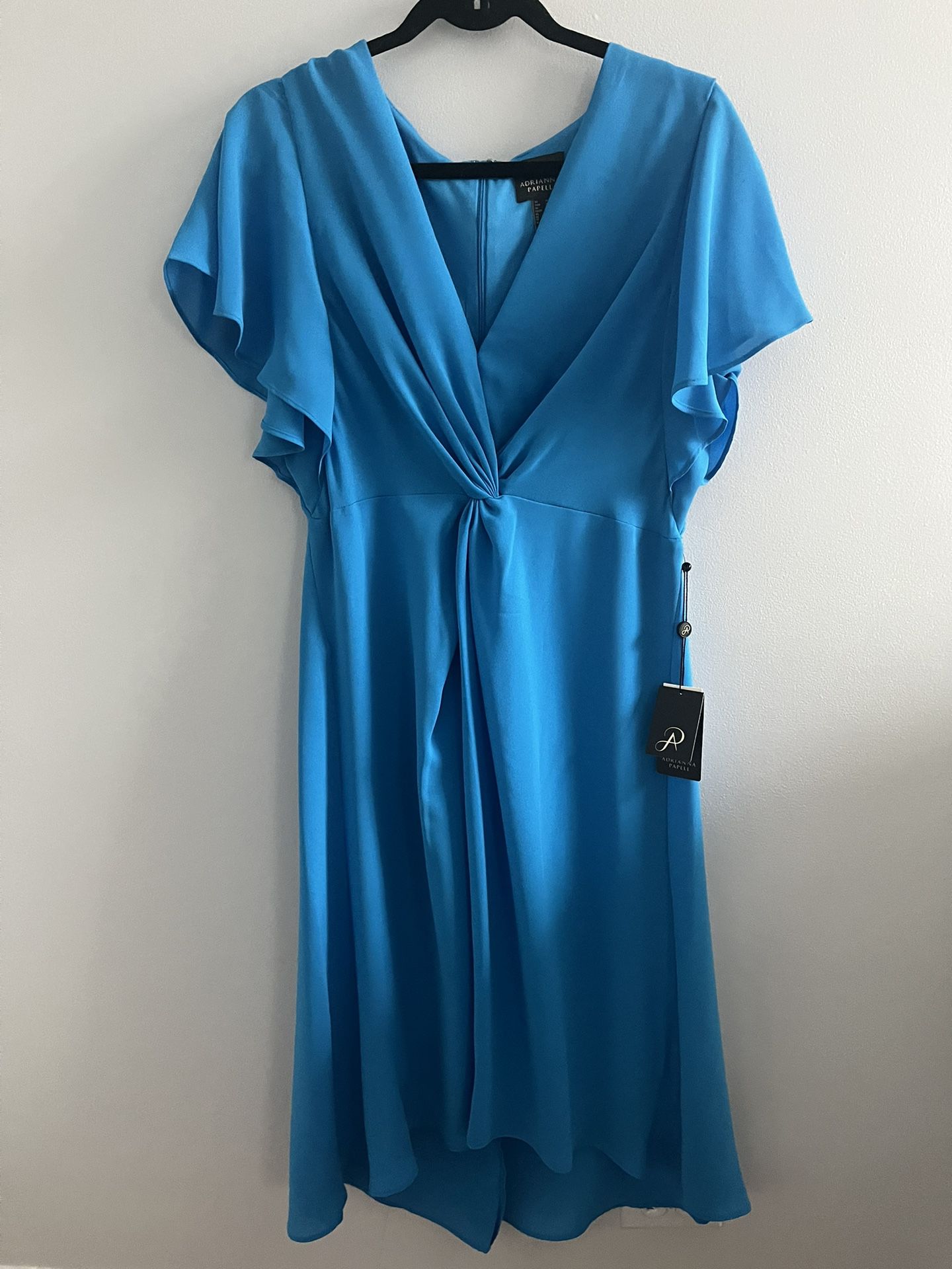 Adrianna Papell Blue High Low Dress NWT Size 14