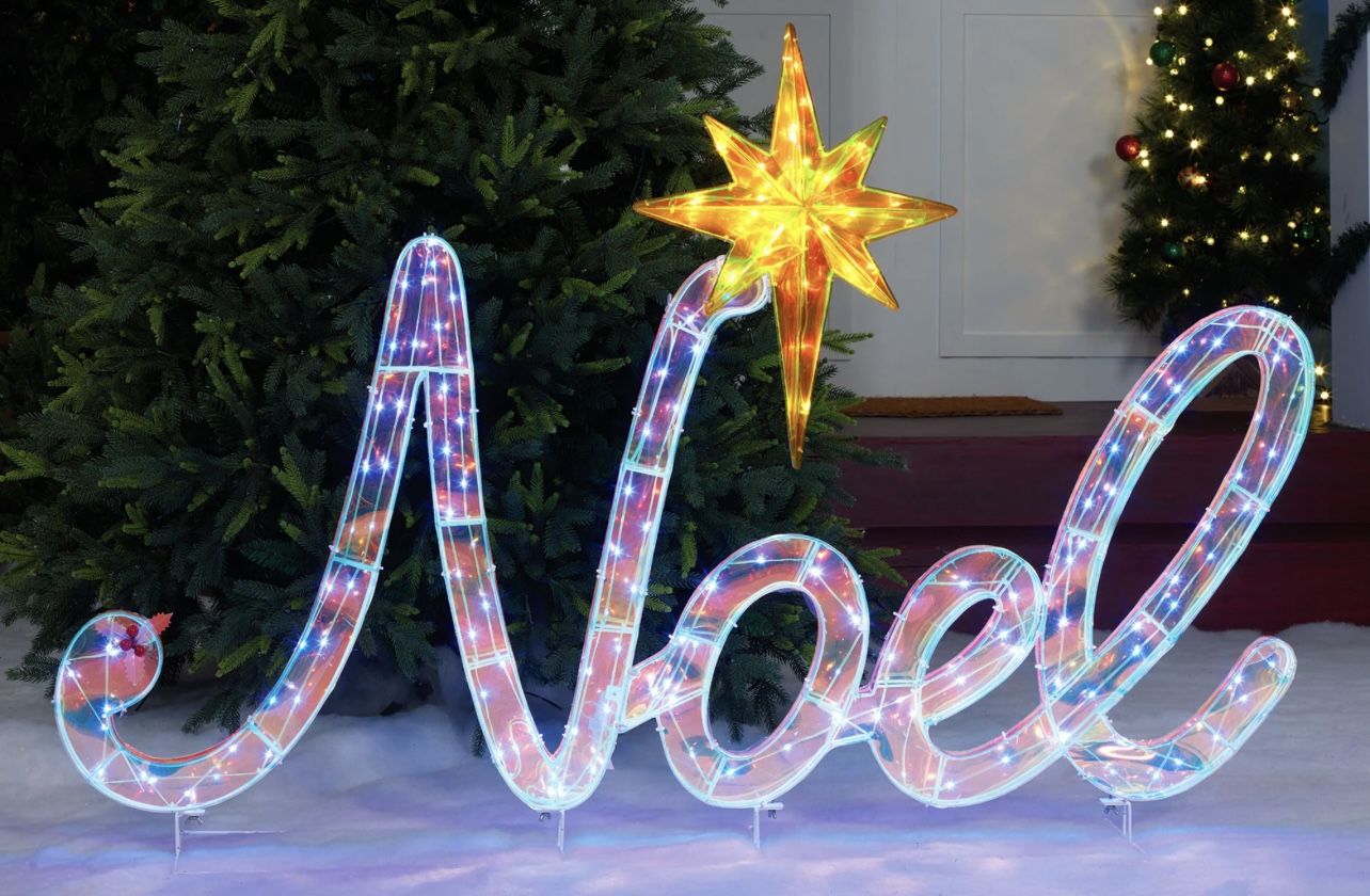Large Lighted Noel Christmas Yard Sign Decoration (pls Read Description Below)