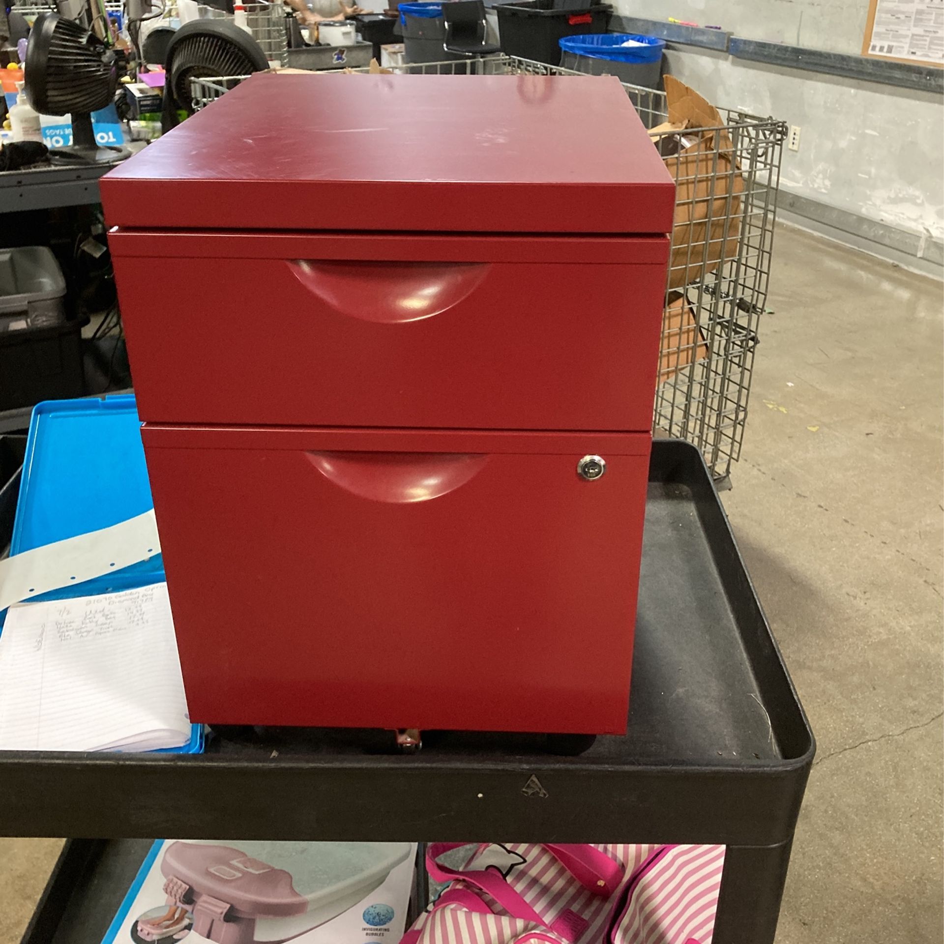 Diamond Bar Red Filing Cabinet
