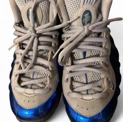 Nike Air Foamposite – Metallic Blue & Grey  9MEN