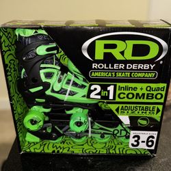 Kids Roller Skates/Roller Blades (2 in 1 - Inline+Quad)