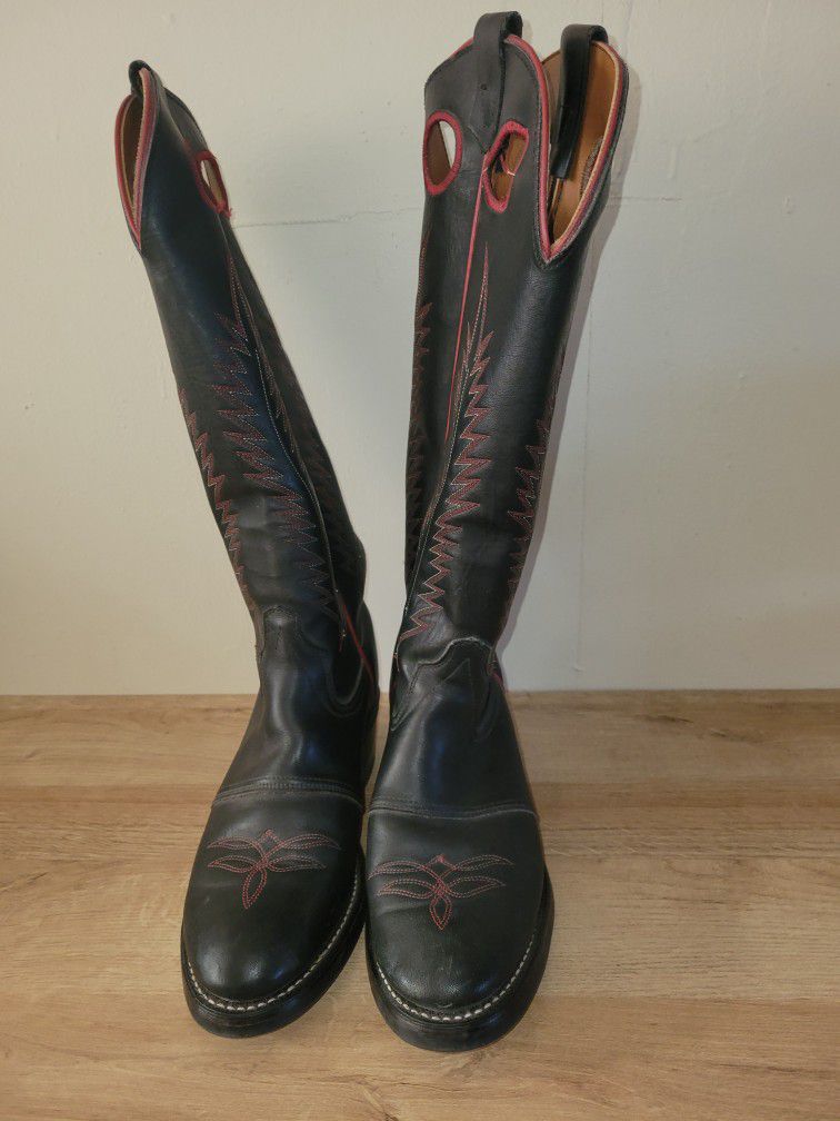 Womens Size 7 Leather Cowboy Boots