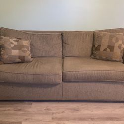 Tan Full-Sized Sleeper Sofa
