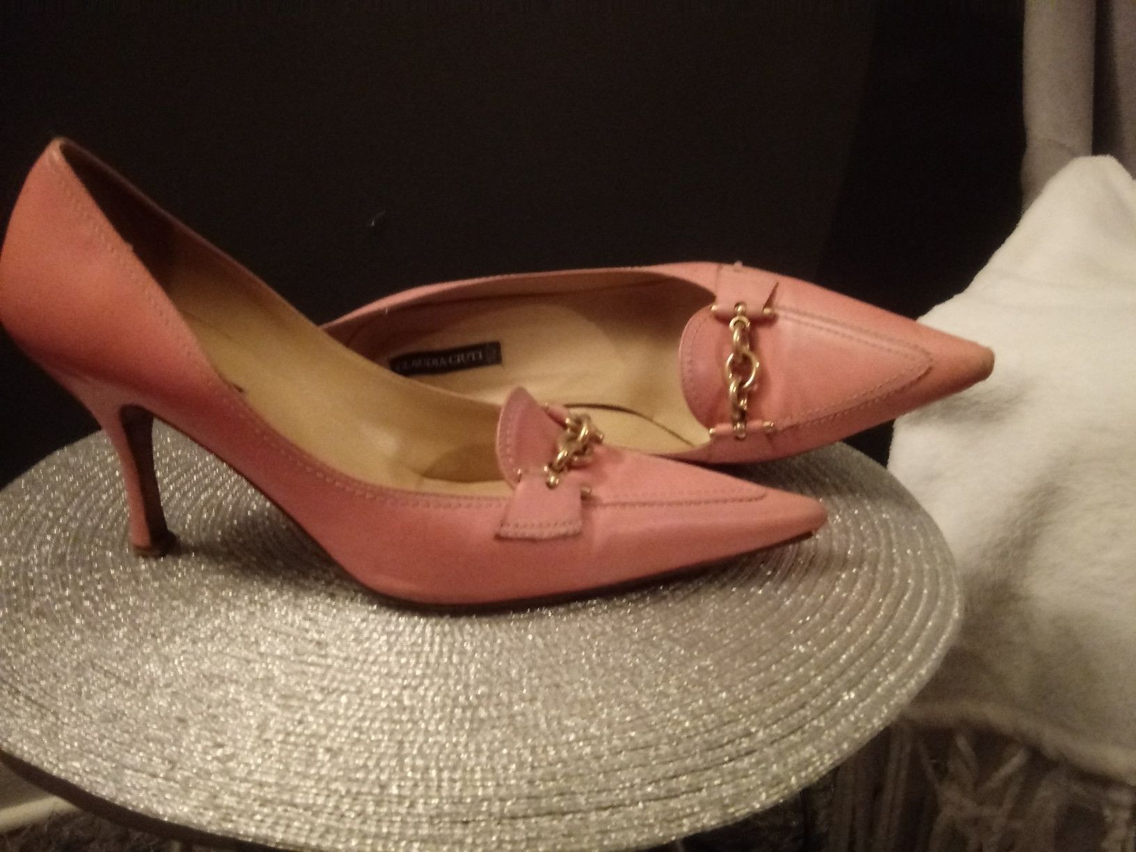 Pink 3"Claudia Cluti shoes size 9M