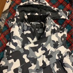 Pooluly Men’s Ski Jacket Snowproof/Fleece Lined (Medium)