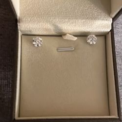 3.20ct Mossonite Silver Earrings Diamond Passer 
