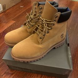 Timberland 6-Inch Premium Boots – Wheat, Waterproof, Size 10.5 (New)