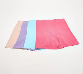 Breezies Comfort Breeze Set of 4 Seamless Long Leg Panties Bright, Size Medium