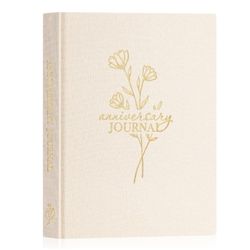 Wedding Anniversary Journal Notebook - Linen First Year to 70th Anniversary