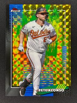 PETE ALONSO 2026 TOPPS FINEST GOLD GEOMETRIC X FACTOR REFRACTOR /50 #64 ORIOLES