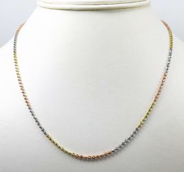 Mooncuts tri color 2mm 14k gold solid
