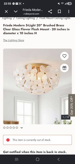 Clear flower flushmount