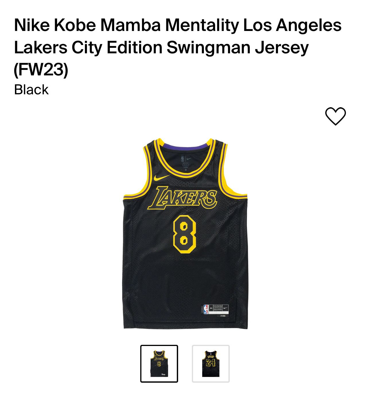 Nike Kobe Mamba Mentality Swingman Jersey 
