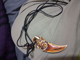 Elephant tooth necklace