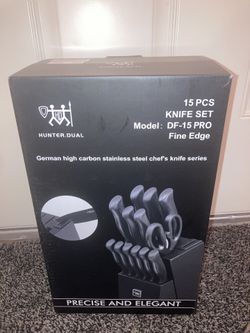 15-Piece Kitchen Knife Set 