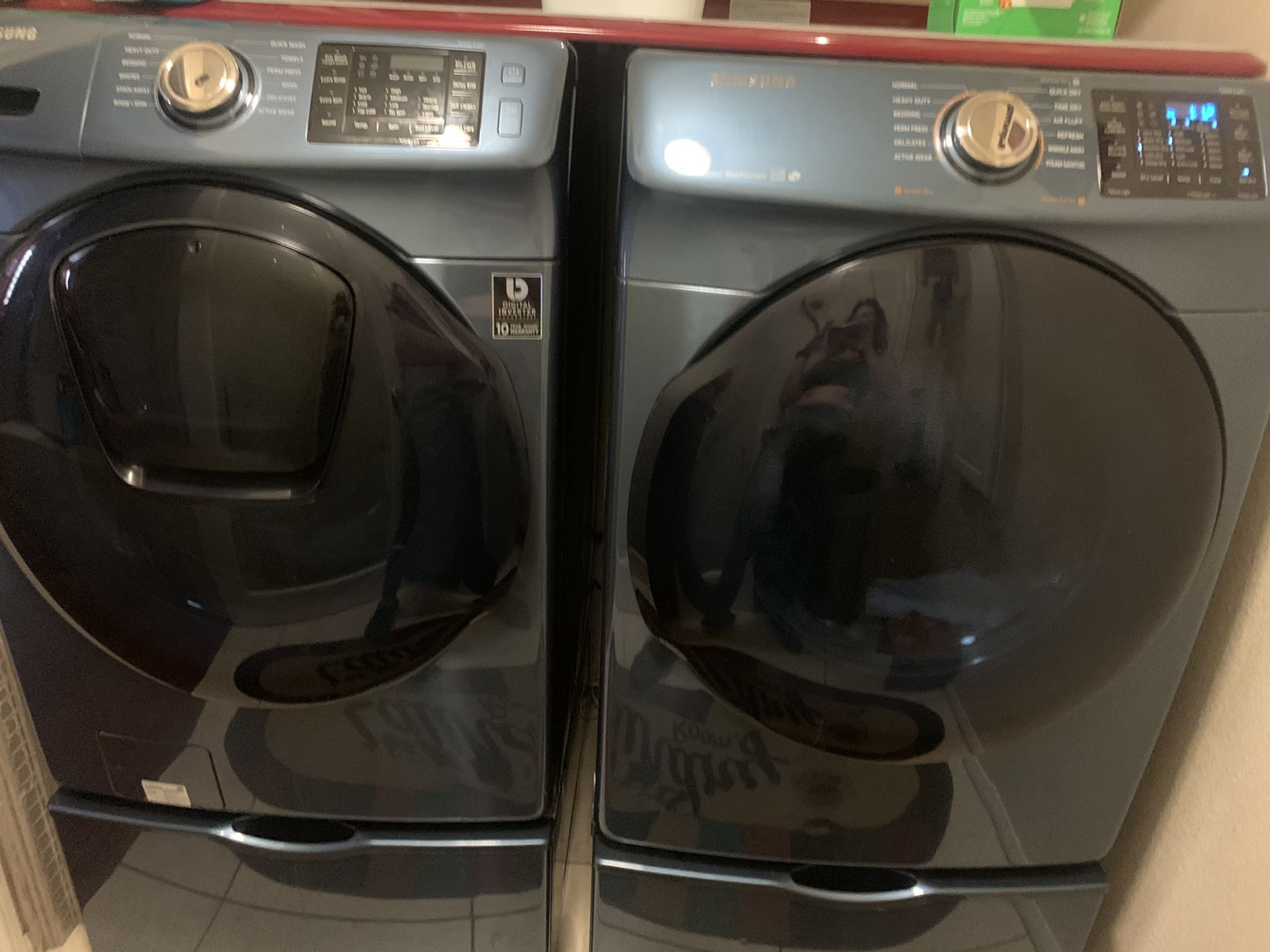 Samsung washer dryer set with pedestal