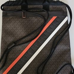 New Michael Kors Draw String Leather Backpack 