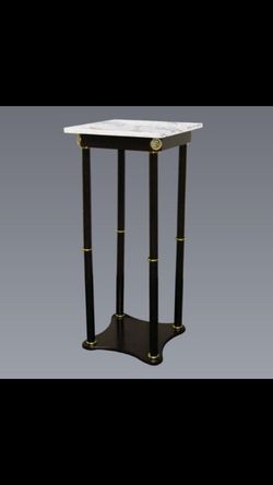 Crown Mark Accessories Square White Marble Stand 2033