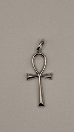 Silver Ankh Cross Pendant