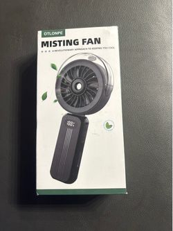Otlonpe Handheld Misting Fan Portable, Powerful High Speed, Small Personal Rechargeable Cooling Mister Fan Water Spray Mist, 4000mAh Battery Operated 
