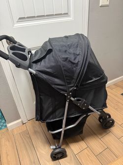 Black Pet Stroller with Canopy