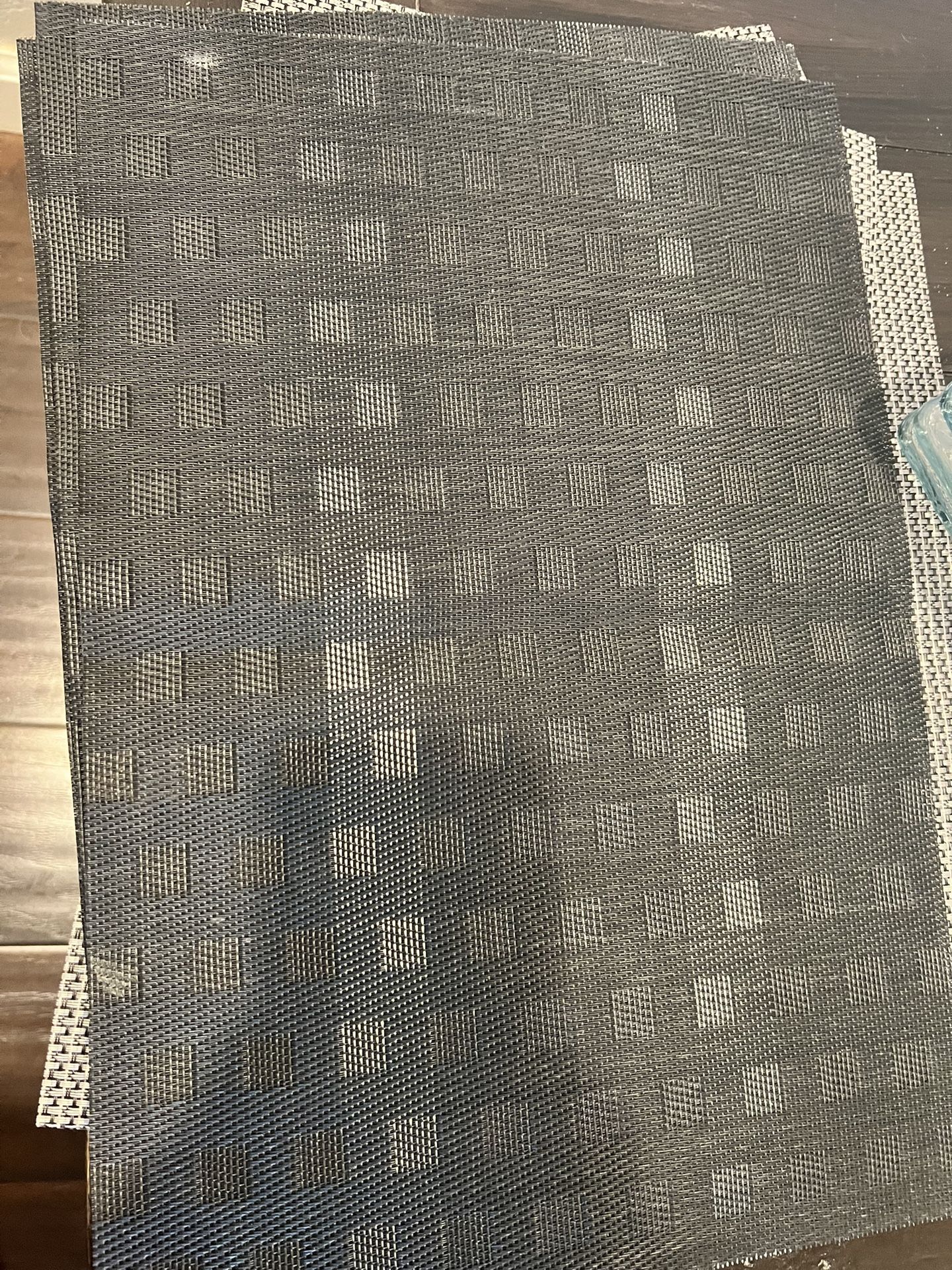 6 Black And Grey Table Placemat