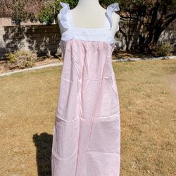 Vintage 1980s Demi's USA Made Floral Accents Night Gown Petite Small EUC