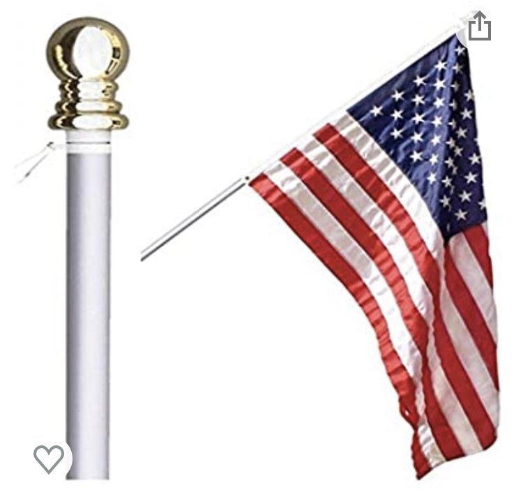 Grace Alley Flag Pole: 6 Foot Tangle Free Spinning Flag Pole.