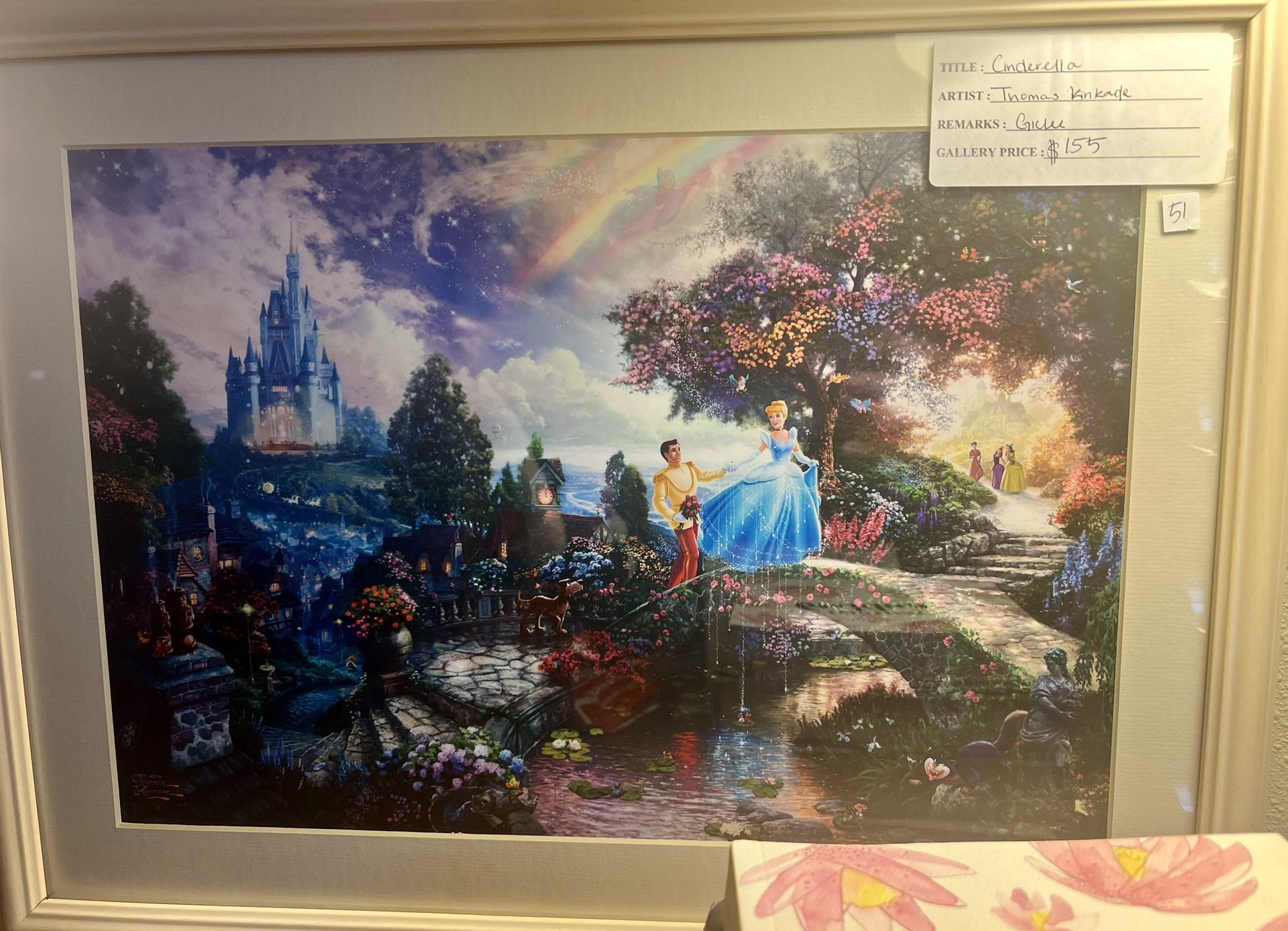 Disney Princess Art Scene- Thomas Kinkade Giclee