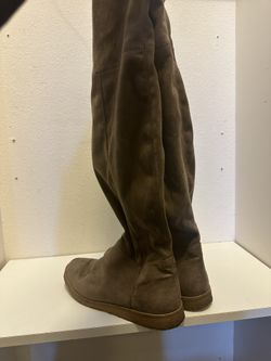 BCBG grey Suede Knee High Boots