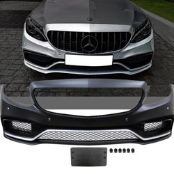 Fits 15-18 Benz W205 C-Class C63 AMG Style Front Bumper Cover Conversion Kits PP