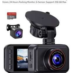 Dash Cam Front and Rear, 2.5K Dual Dash Camera for Cars, 2560P Mini Car Camera, 2 inch IPS Screen, 32GB Card Included, WDR Night Vision, 24 Hours Park