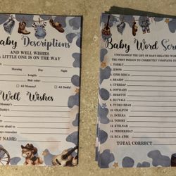 Baby Shower Party Items For Boy (cowboy Themed)