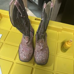 Roper Girls Southwest Glitter Square Toe Cowboy   Mid Calf Boots