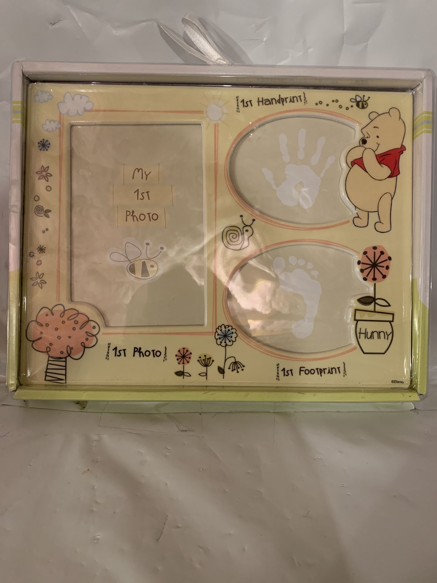 Disney Frame Pooh - 1st Photo Handprint And Footprint