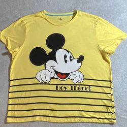 Disney Mickey Mouse 4XL Yellow Shirt – Hey There / See You Real Soon