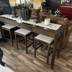 Console Table With Stools