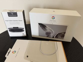 Google Pixel Tablet 128GB w/ charging speaker dock and case