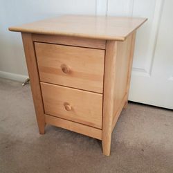 Light Colored Night Stand End Table