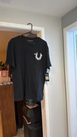 True Religion Black Graphic T-Shirt Size Medium