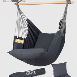 Bengum Hammock Chair Swing w/ 2 Cushions & Storage Bag